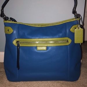 Daisy Spectator Leather Hobo- Moonlight Blue Multi